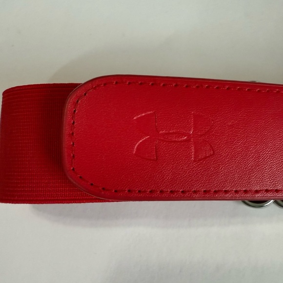 Unisex Under Armour red Leather and elastic baseball belt - Picture 6 of 8